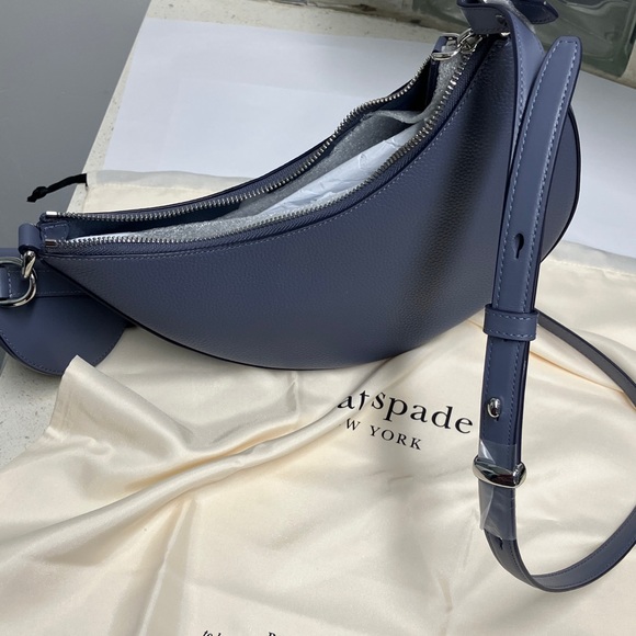 Kate Spade Duo MD pebble leather Shldr bag Cinder gre - Picture 12 of 12